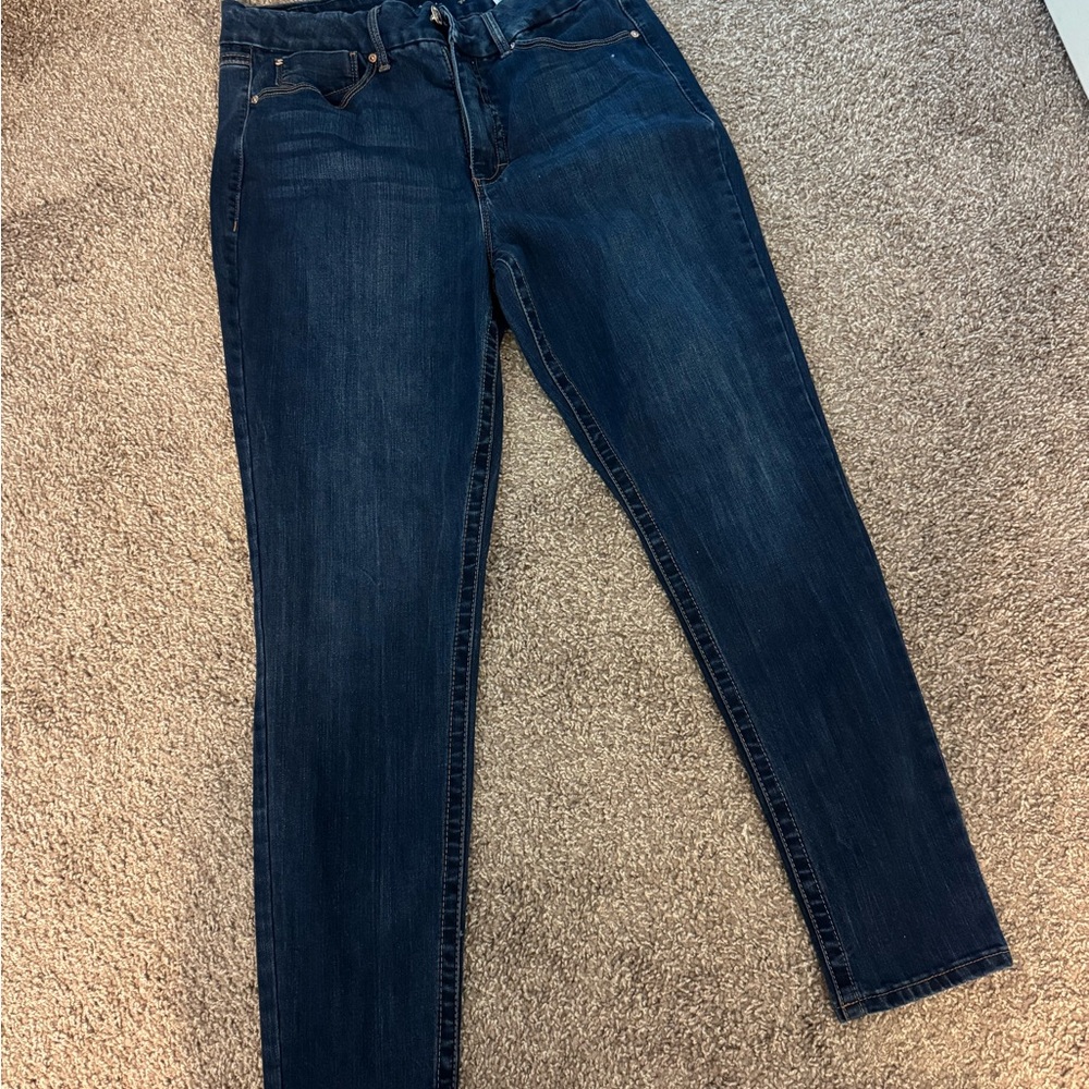 Seven7 high rise Dark Blue Skinny Jeans with tummy control